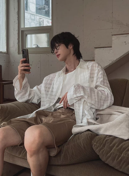 店主自留！Unisex泡泡格紋襯衫｜4色入