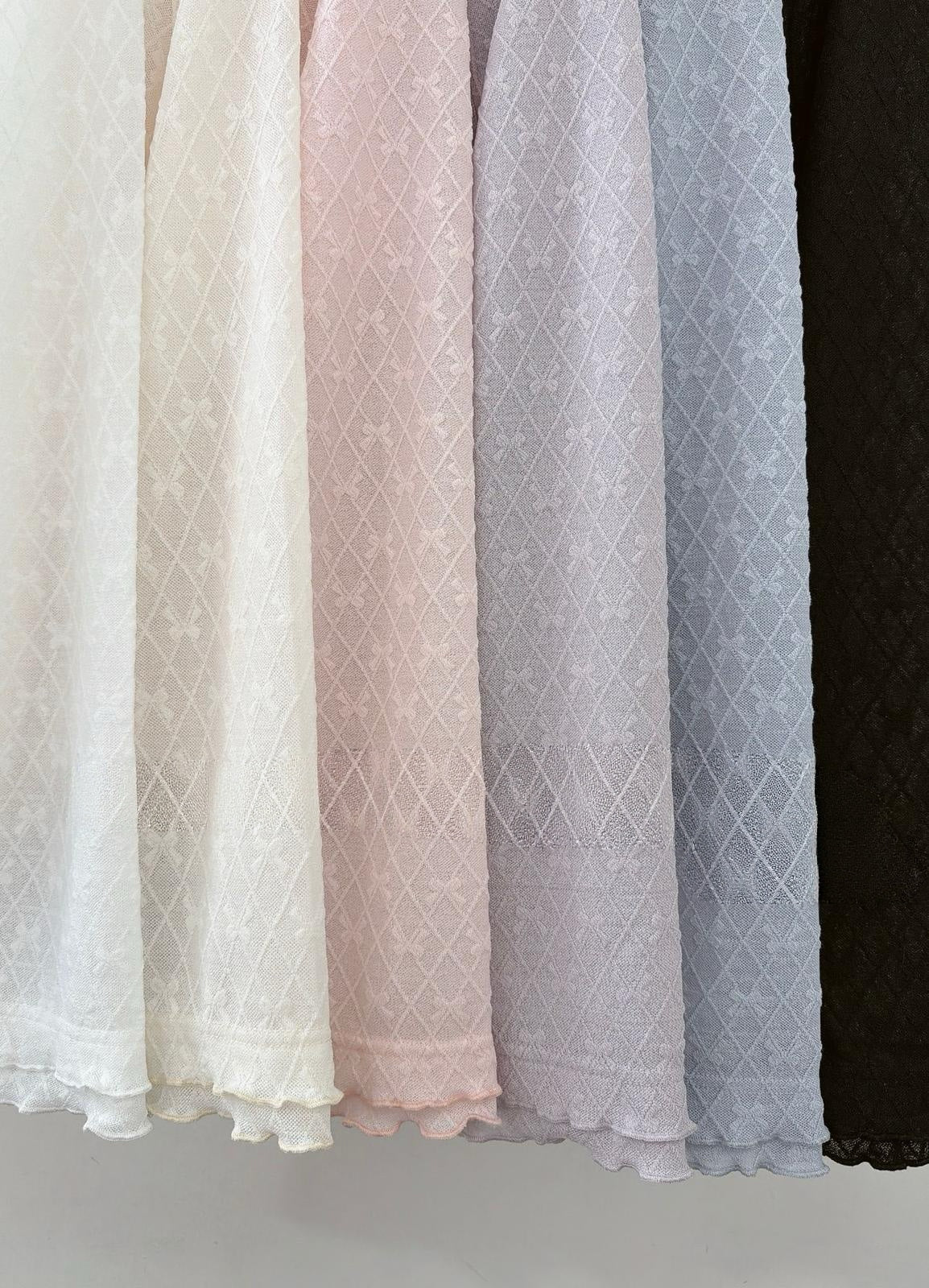 少女心💗菱格蝴蝶結捲邊Top｜6色入