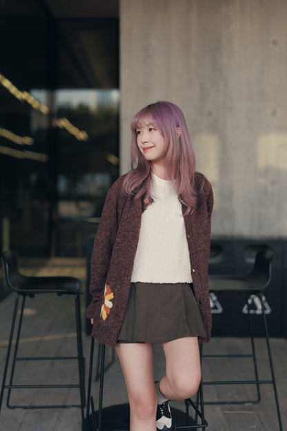 retro flower cardigan｜4色入