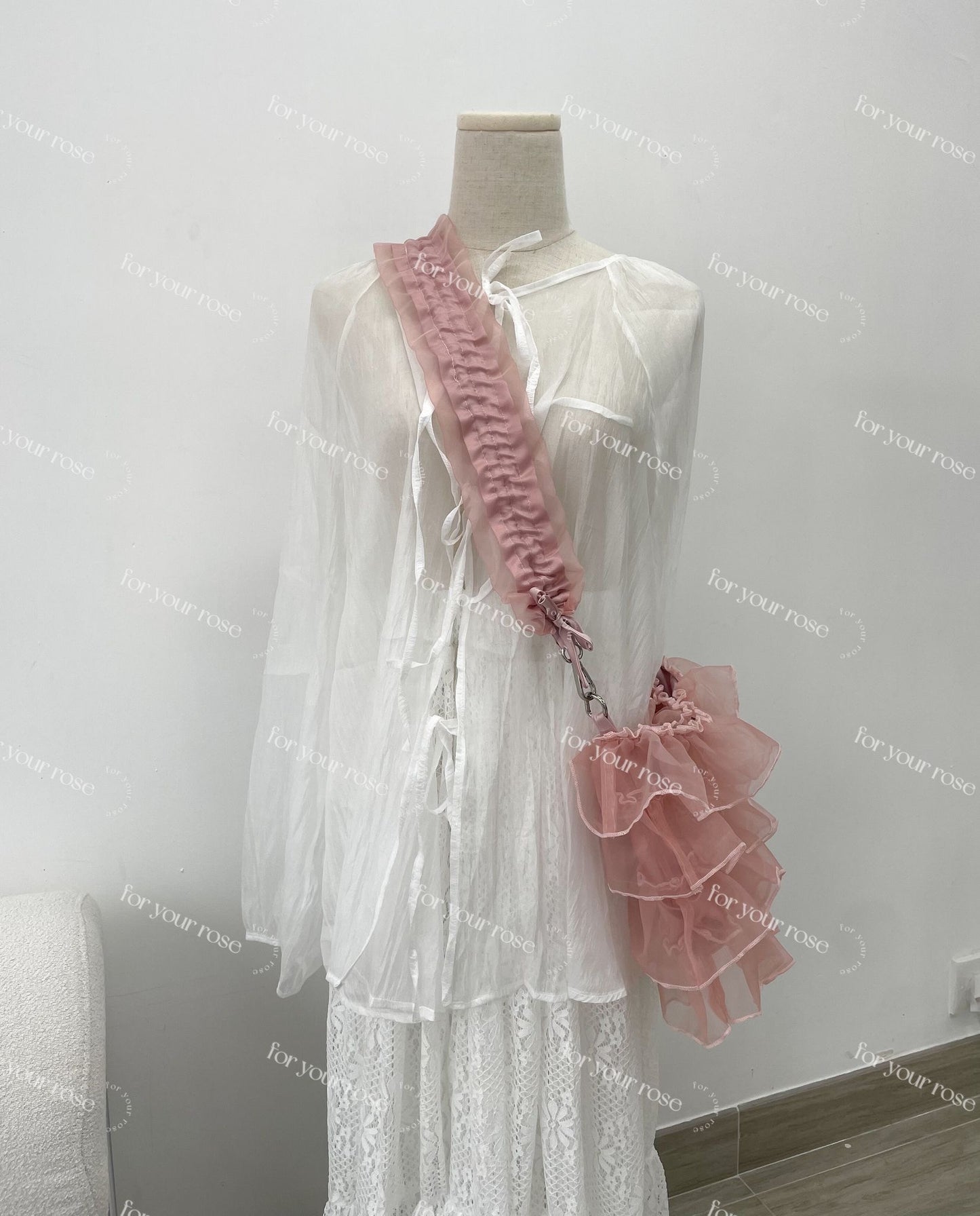 蛋糕層層ruffle紗紗袋 S size｜4色入