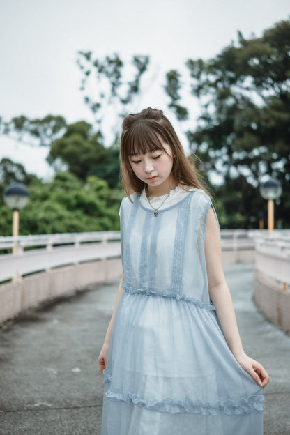 美哭︎︎ ⟡ 2-way Ruffle紗紗OPS｜4色入