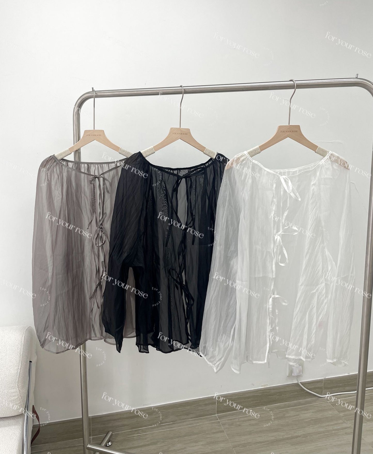 日系透明感🫧✨絲滑綁帶外搭｜6色入