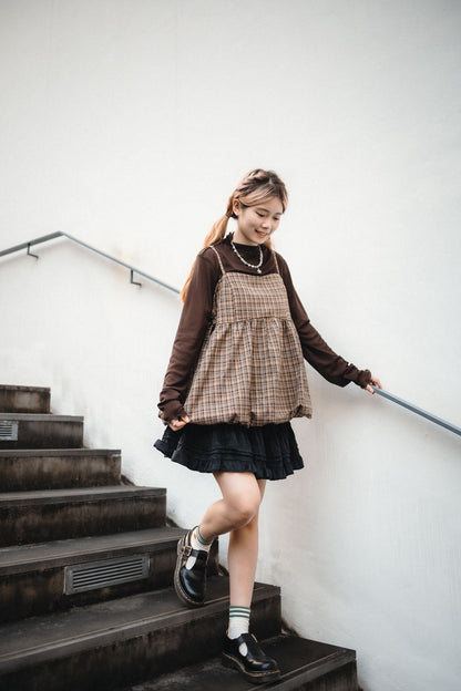 甜美花邊層層蛋糕短裙｜2色入