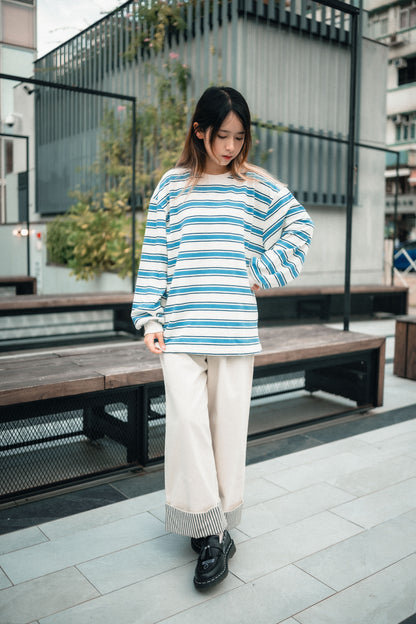 2WAY內直條布長褲｜3色入