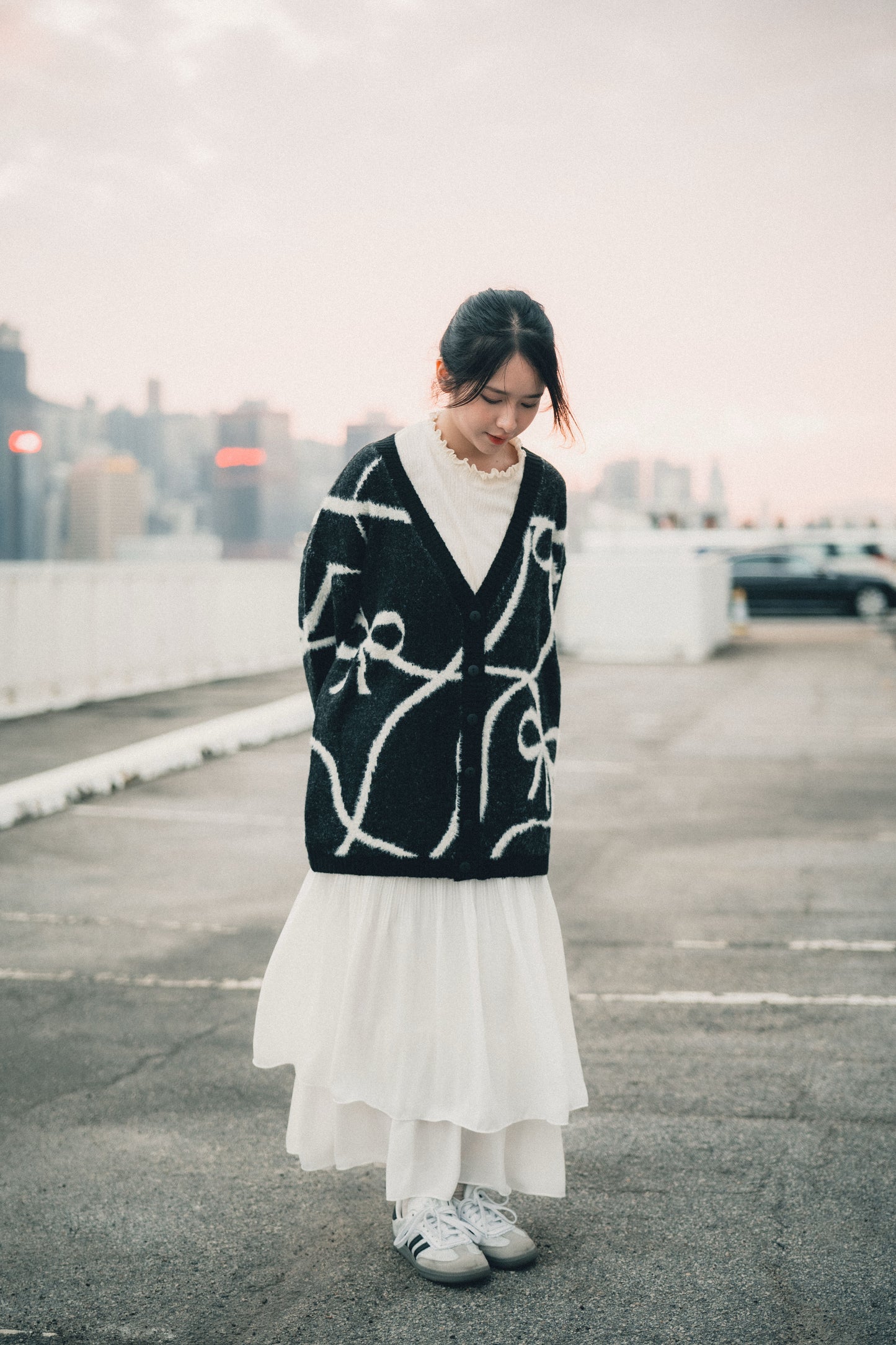 超靚必入😭❣️線描蝴蝶結針織外套｜3色入