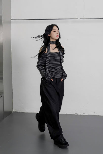 豹紋十字架彎刀褲｜1色入