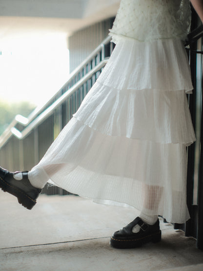 顯瘦の選！三層layer暗格半身裙｜3色入