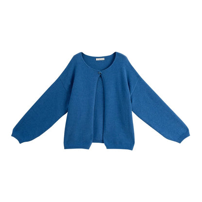 單鈕寬版針織毛衣外套｜2色入