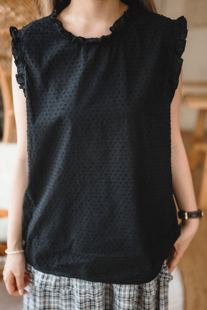 • 點點Dot Dot • Ruffle背心｜2色入