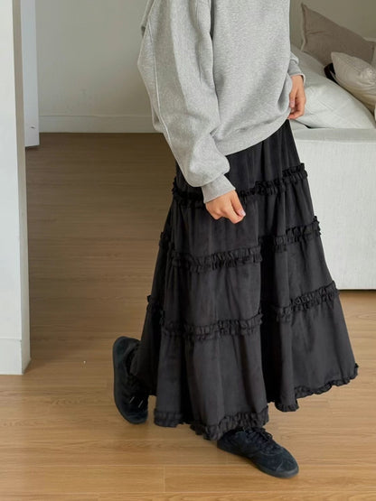 保暖毛底🧣 Ruffle花邊蛋糕裙｜2色入