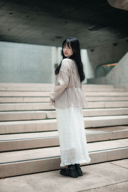 Comeback!! 超美💖透透紗紗綁帶外搭｜4色入e