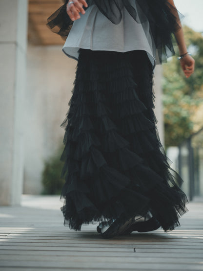 熱賣✨ 千層紗紗蛋糕半身裙｜3色入