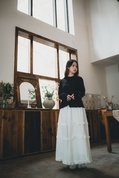 Double波浪暗紋top｜3色入