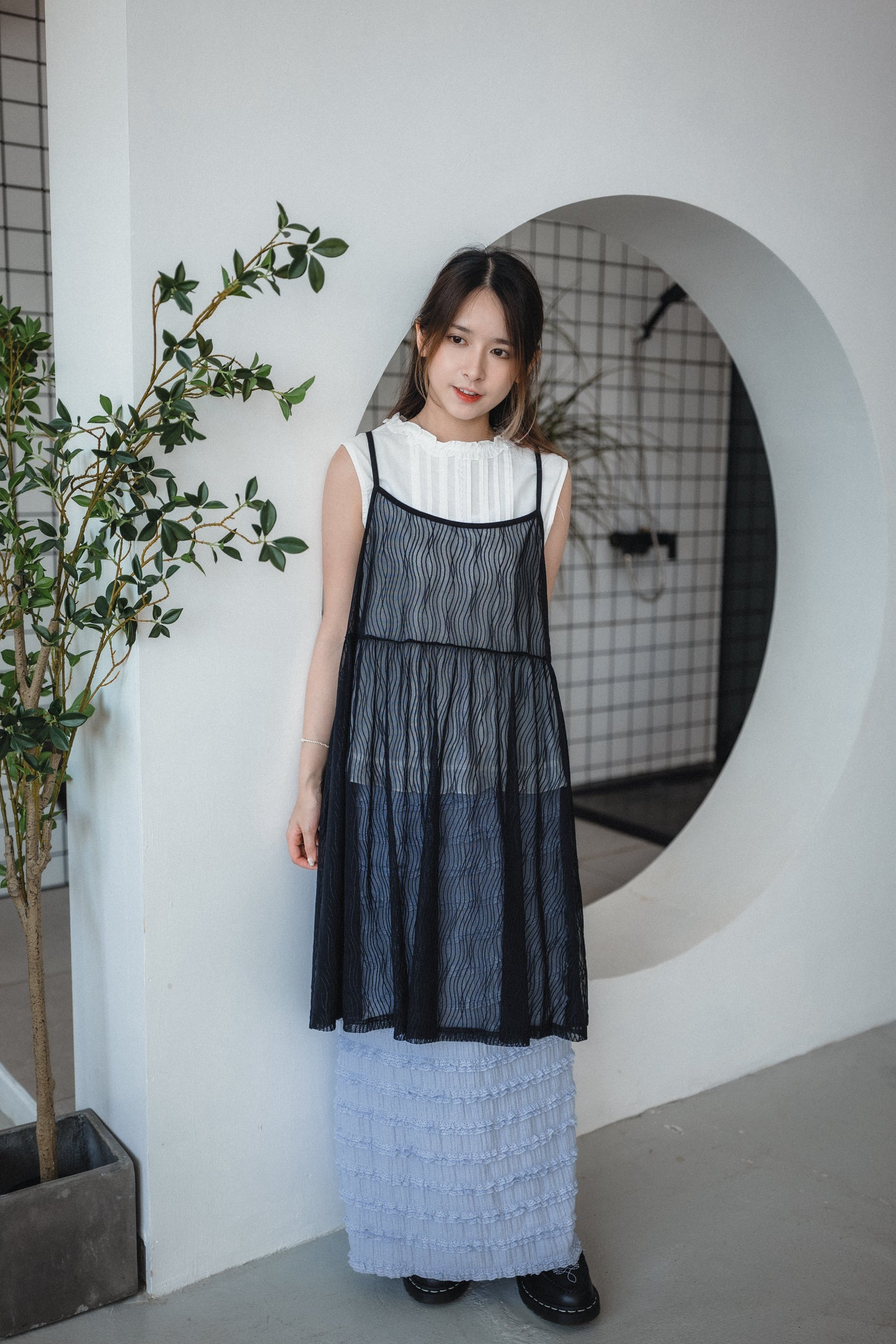 好襯⸜ ෆ ⸝‍ Ruffle壓褶背心｜3色入