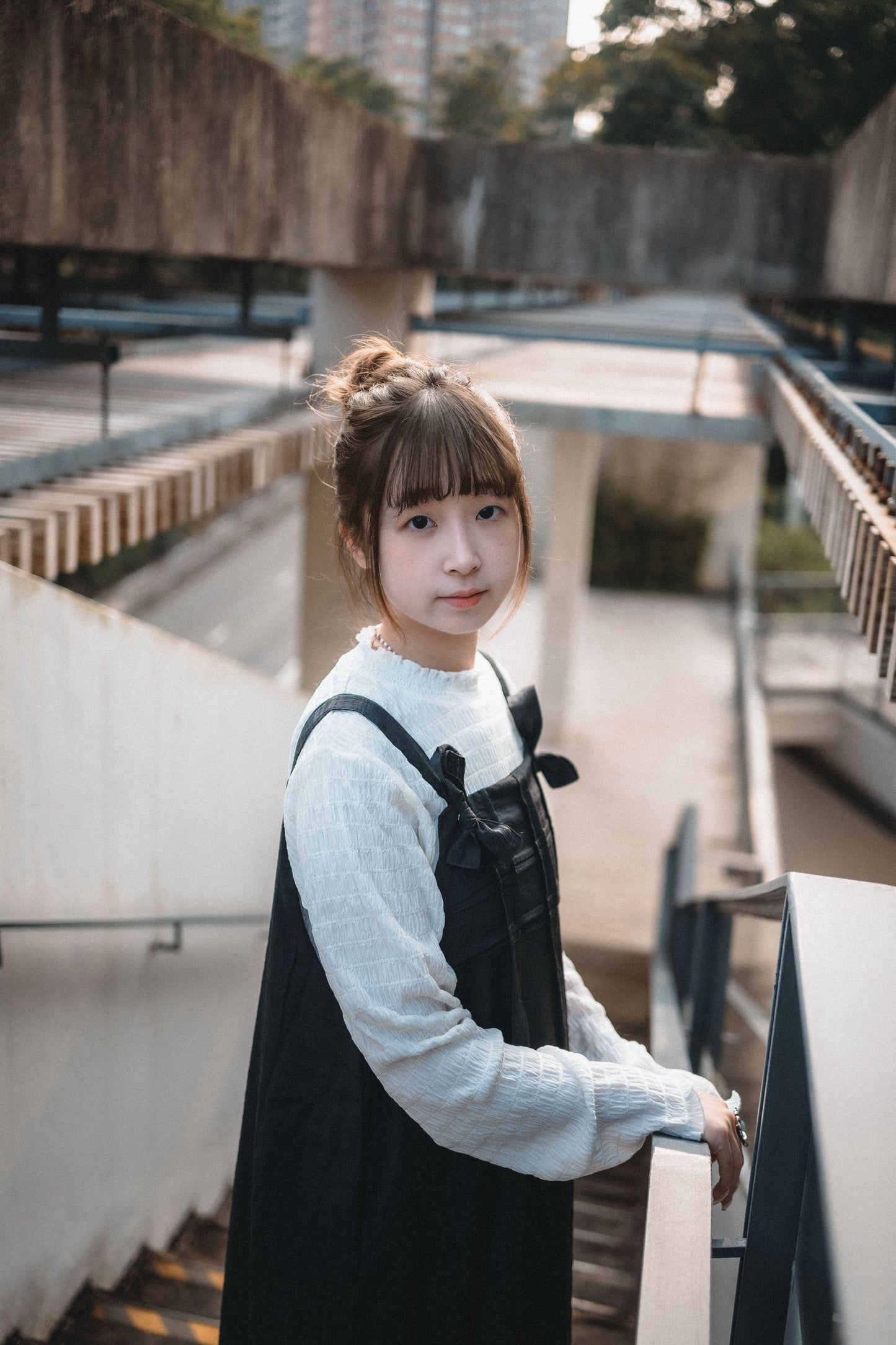 暗格紋Ruffle領內搭Top｜3色入