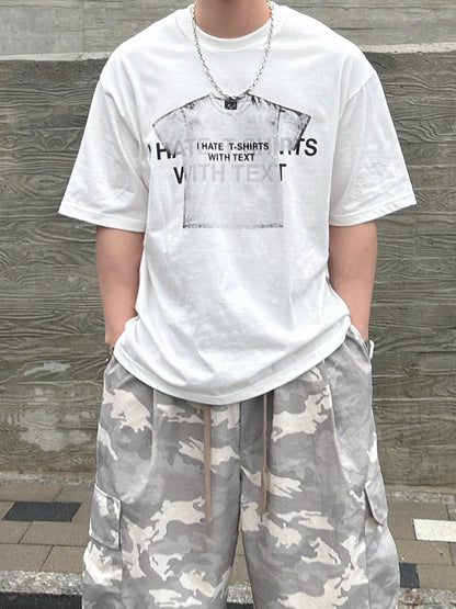 “I Hate T-shirts with Text” TEE｜3色入