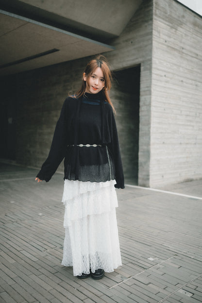 層層荷葉Lace半身裙｜2色入