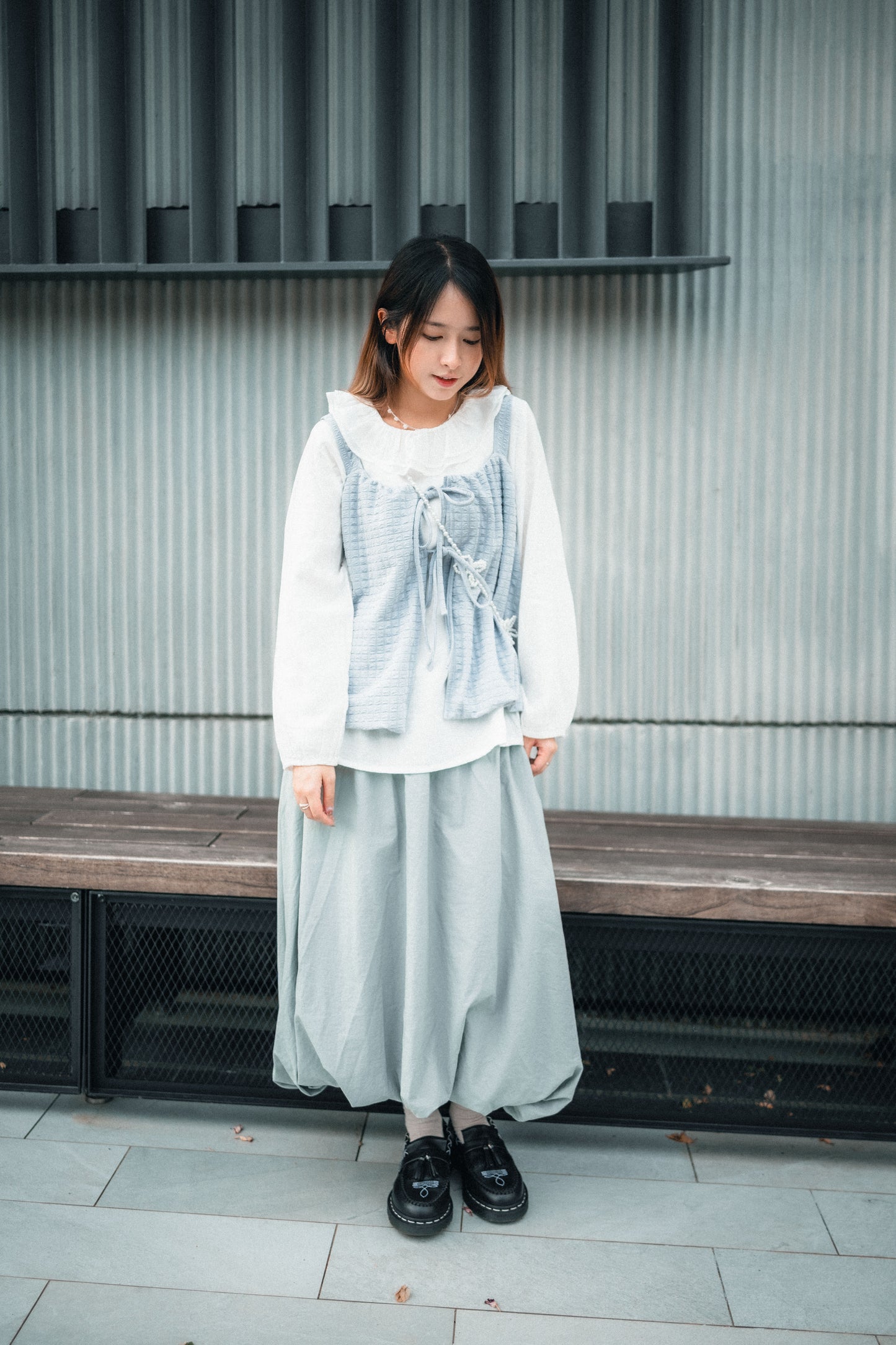 泡泡感索索料花苞裙｜3色入