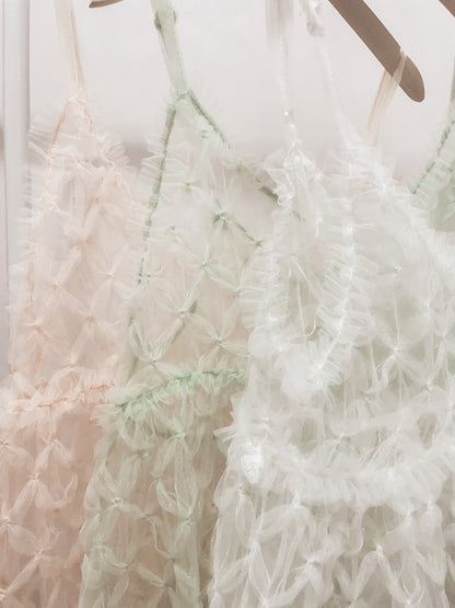 淡色系🌸花花紗紗外搭｜3色入