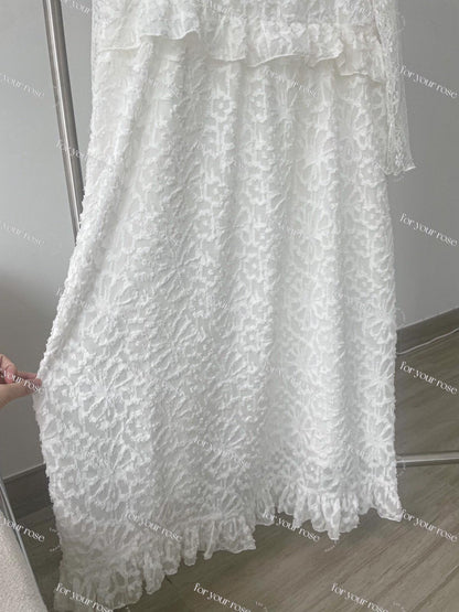 立體毛毛花花🌼吊帶OPS｜3色入