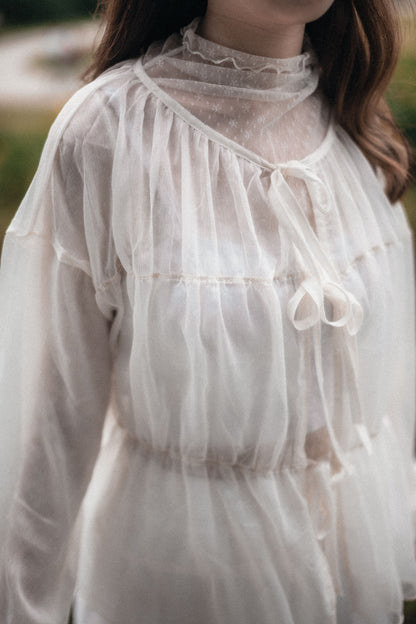 Comeback!! 超美💖透透紗紗綁帶外搭｜4色入e