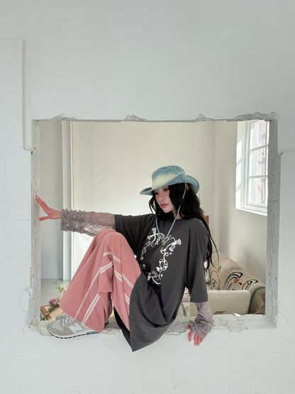 ROMANTIC RUFFLE LACE SLEEVES TEE | 3色入