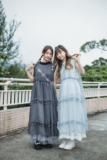 美哭︎︎ ⟡ 2-way Ruffle紗紗OPS｜4色入