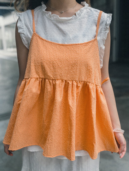 夏日☀️暗格紋側綁帶外搭｜4 colors