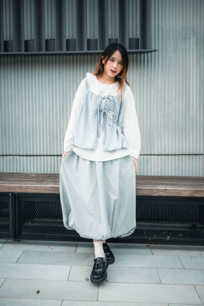 泡泡感索索料花苞裙｜3色入