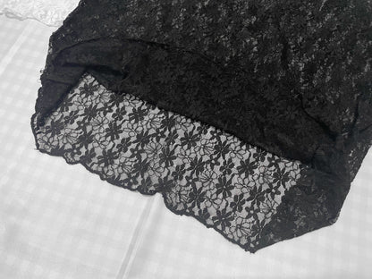 透膚花花pattern lace top｜2色入