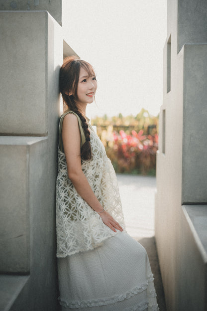 三層Ruffle Ruffle暗格紋半身裙｜3色入