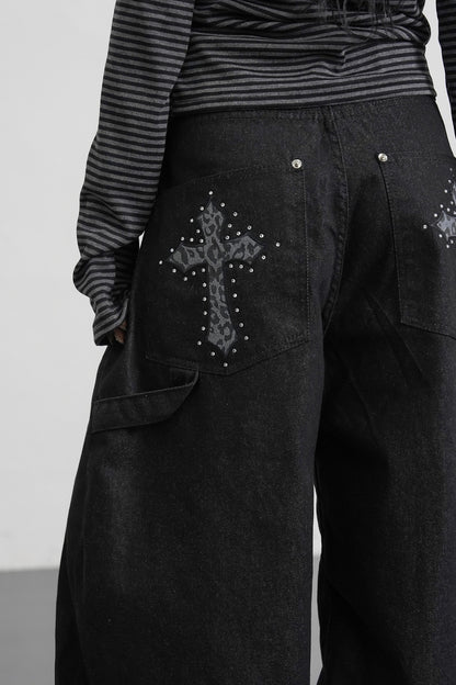 豹紋十字架彎刀褲｜1色入