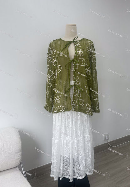 白花花pattern網洞outer｜5色入