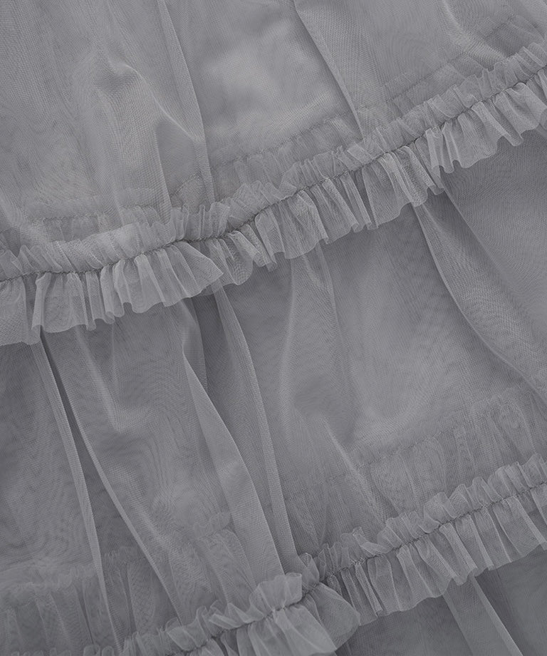 靚重工✨ 澎袖透紗蛋糕娃娃裙罩衫｜2色入