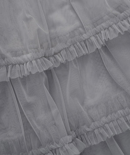 靚重工✨ 澎袖透紗蛋糕娃娃裙罩衫｜2色入