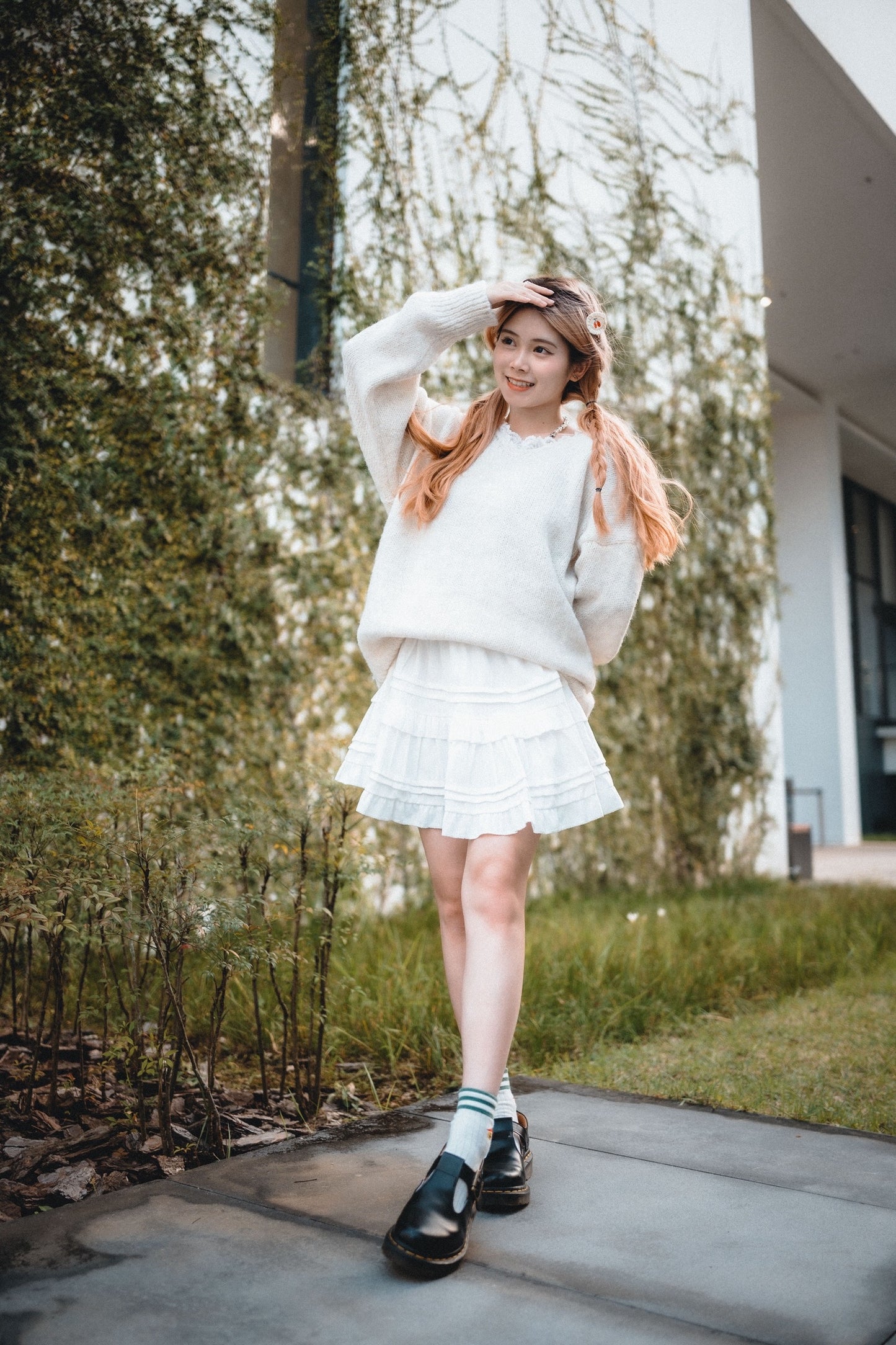 甜美花邊層層蛋糕短裙｜2色入