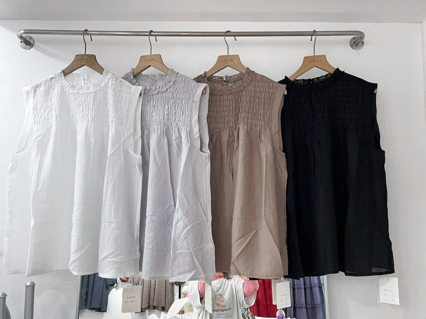 舒服☁️ 皺皺RUFFLE領背心｜4色入