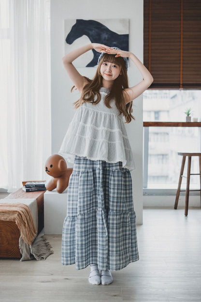 熱賣comeback❤️‍🔥 斜cut格紋三層蛋糕裙｜3色入