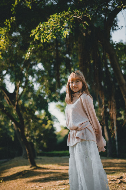 麥穗紋針織RUFFLE TOP｜5色入