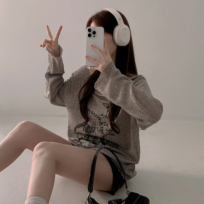 Painting Meow針織薄長袖｜3色入