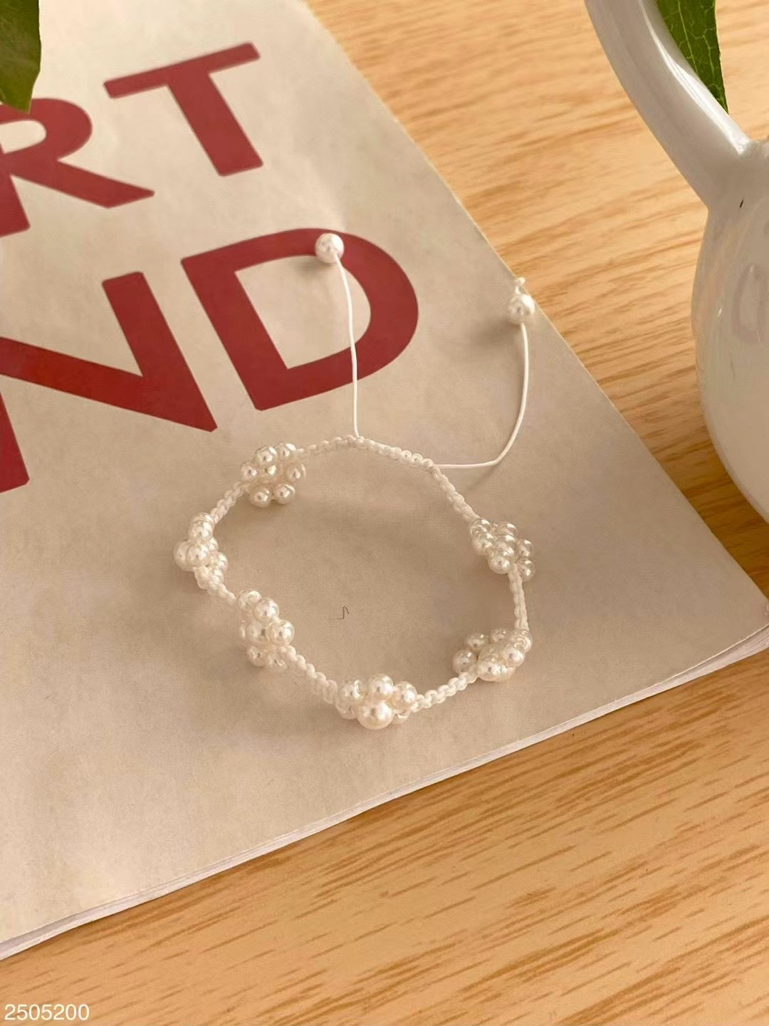 珠珠花朵手鏈｜4色入