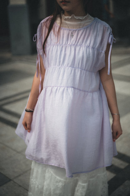 抽繩皺摺娃娃背心｜4色入