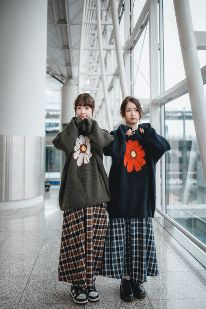 人氣款式🌼 日系花花針織上衣 | 3色入