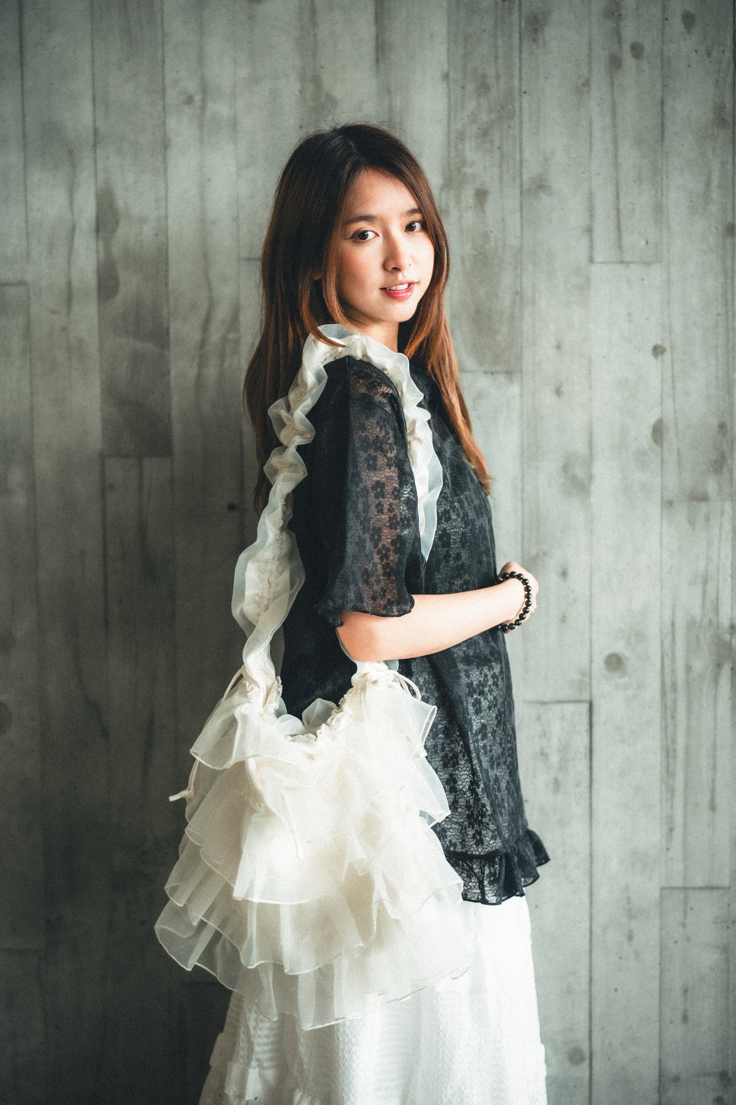 Fafa♪٩✿´ヮ`✿ 透膚oversized top｜2色入