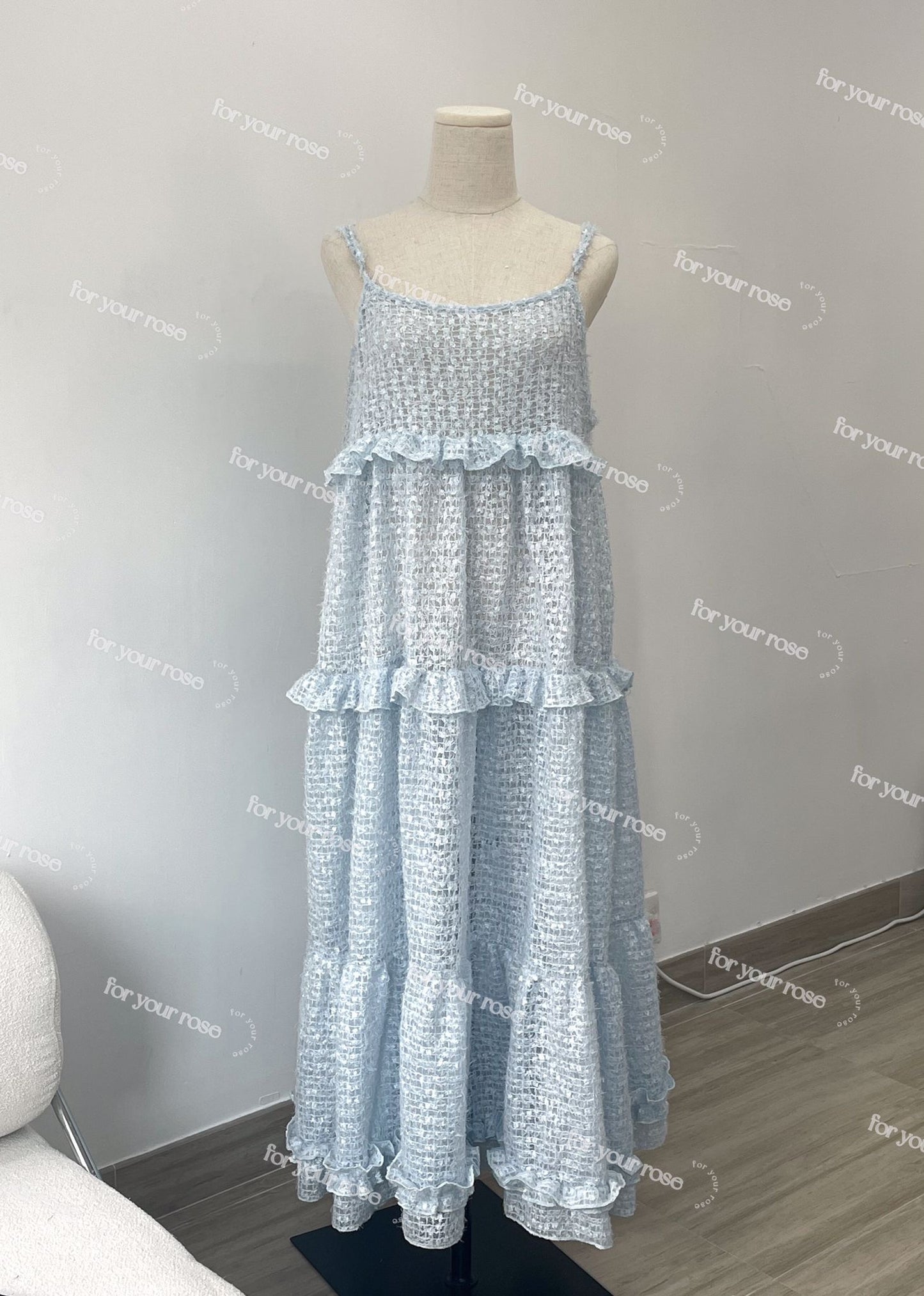 毛毛粒☁️ Ruffle Layer連身裙｜3色入