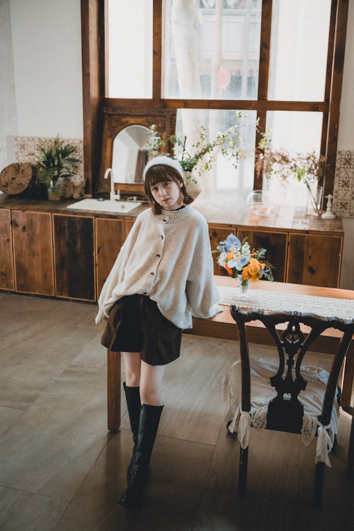 高質感！羊毛西裝短褲配皮帶｜3色入