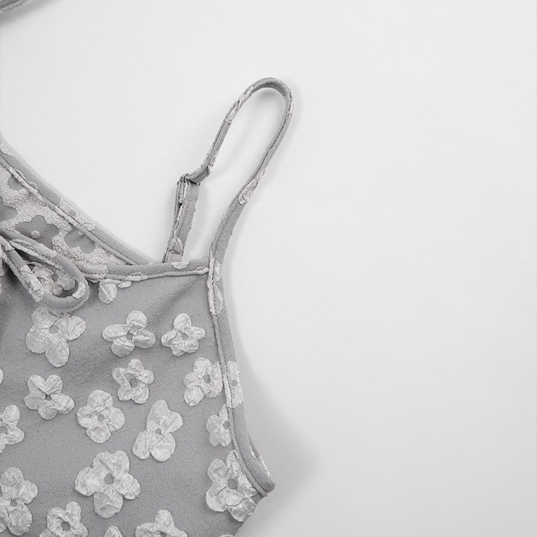 元気🌼 光澤大花花印壓綁帶外搭｜2色入