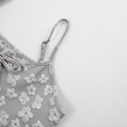 元気🌼 光澤大花花印壓綁帶外搭｜2色入