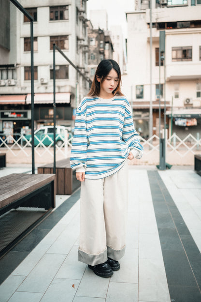 2WAY內直條布長褲｜3色入