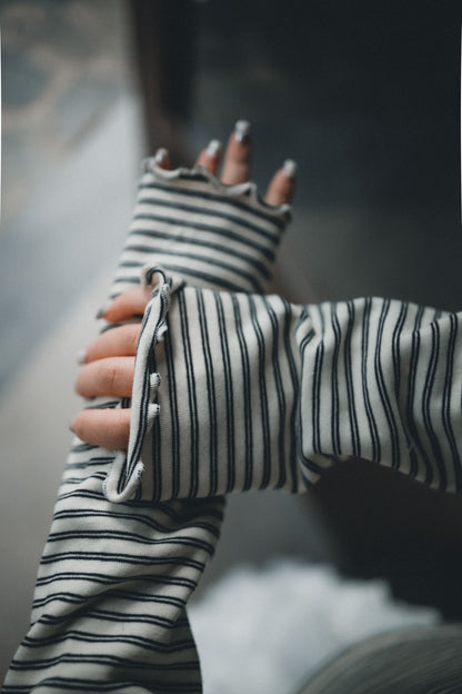 小企領條紋滾邊打底｜5色入